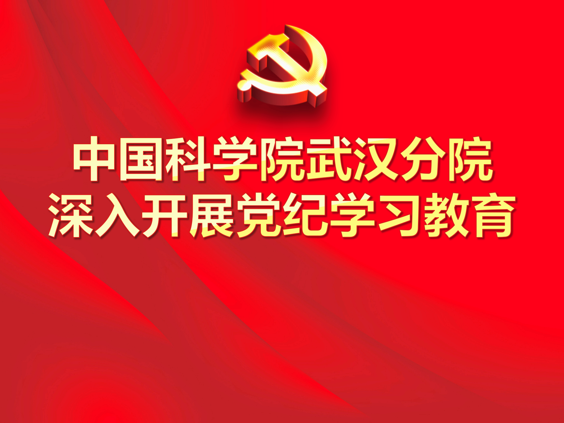 中国科学院武汉分院深入开展党纪学习教育<br/>